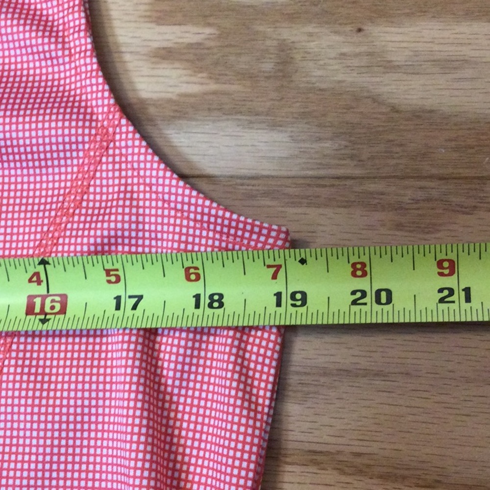 L PGA Tour peach checked sleeveless activity top - Picture 10 of 14
